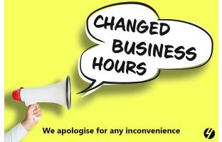 Changed business hours at some of our stores