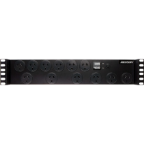 12 Way 2RU Power Rail with IEC Input