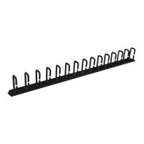 4Cabling 1RU Vertical Cable Management Rail | 15 Ring | 2 Pack 