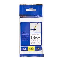 Brother Flexible TZe Tape - Black on White - 18mm