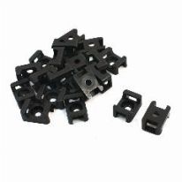 Saddle Type Mount - 15mm x 10mm - Black | Bag of 100