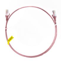 0.75m Cat 6 Ultra Thin LSZH Pack of 10 Ethernet Network Cable. Pink