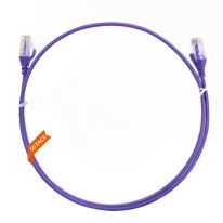 0.5m Cat 6 Ultra Thin LSZH Pack of 50 Ethernet Network Cable. Purple