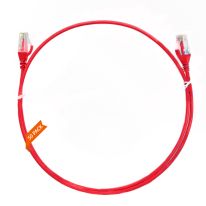 0.15m Cat 6 Ultra Thin LSZH Pack of 50 Ethernet Network Cable. Red