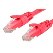 0.25m Cat 6 RJ45-RJ45 Network Cable: Red