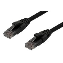 0.25m CAT6 RJ45-RJ45 Pack of 10 Ethernet Network Cable. Black