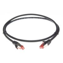0.5m CAT6A S/FTP LSZH Ethernet Network Cable | Black
