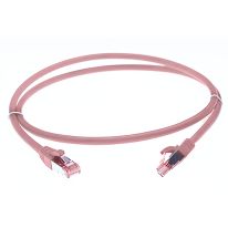 0.25m Cat 6A S/FTP RJ45-RJ45 Network Cable: Pink