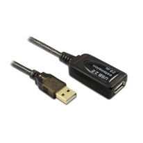 20M USB 2.0 AM-AF Active Extension Cable Black