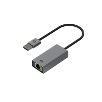 USB3.0 AM to RJ45 Ethernet 1000Mhz (RTL8153) Aluminium Case Elegant Design