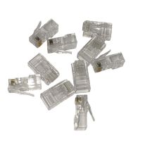 Cat 6 8 Position RJ45 One-Piece Modular Crimp Plug | Stranded | 10 Pack