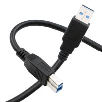 2M USB 3.0 AM-BM Cable: Black - 4Cabling