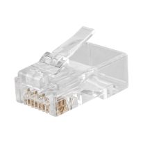RJ45 8P8C CAT 6A UTP One-Piece Crimp Plug 4Up 4Down- Solid | 100 Pack