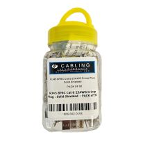 RJ45 CAT6 Solid 8P8C 23AWG Shielded Crimp Plug | 50 Pack