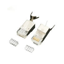 RJ45 CAT6 Solid 8P8C 23AWG S/FTP & UTP Crimp Plug | 50 Pack