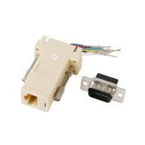 RJ45F to DB9M Adaptor - Re-wireable