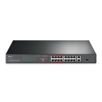 TL-SL1218P | 16 Port 10/100Mbps + 2 Port Gigabit Rackmount Switch with 16 Port PoE+