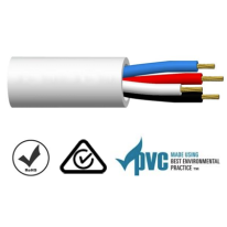 4 Core 14/0.20 Multi-Conductor PVC Security Cable | 300m White