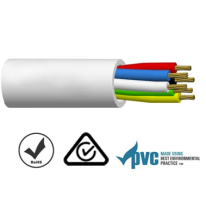 6 Core 14/0.20 Multi-Conductor PVC Security Cable | 250m White 