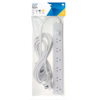 Jackson 6 Outlet Switched Power Board with 5m Lead