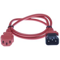 IEC C13 to C14 Power Lead 0.5m: Red