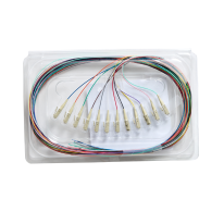 Fibre Pigtail LC OM4 Multimode 2m - 12 Pack Rainbow. Backward Compatible With OM3