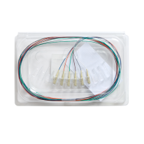Fibre Pigtail LC OM4 Multimode 2m - 6 Pack Rainbow