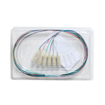 Fibre Pigtail SC OM4 Multimode 2m - 6 Pack Rainbow. Backward Compatible With OM3