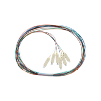 Fibre Pigtail SC OM4 Multimode 2m - 6 Pack Rainbow. Backward Compatible With OM3