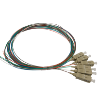 Fibre Pigtail LC OM4 Multimode 2m - 6 Pack Rainbow