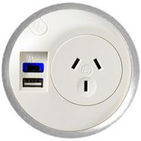 OE Elsafe PixelTUF 1x GPO and Twin USB A+C White