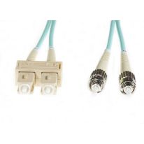 10m SC-ST OM4 Multimode Fibre Optic Cable: Aqua