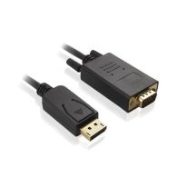 2m DisplayPort Male to VGA Male Cable: Black