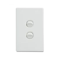 4C | Elegant Wall Switch 2 Gang 250V 16A | Vertical