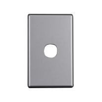 4C | Elegant 1 Gang Aluminium Cover Plate | Silver Matte