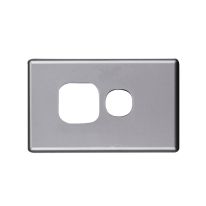 4C | Elegant Single GPO Aluminium Cover Plate | Horizontal 