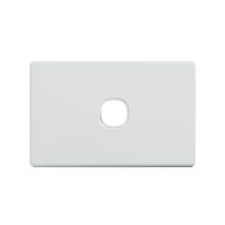 4C | Elegant 1 Gang Grid and Cover Plate - White
