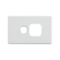 4C | Elegant Single Power Point Cover Plate - White