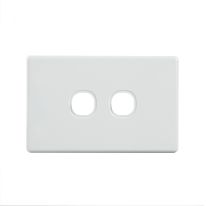 4C | Classic 2 Gang Switch Cover - White