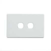 4C | Classic 2 Gang Switch Cover Plate | White