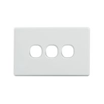 4C | Classic 3 Gang Switch Cover Plate | White