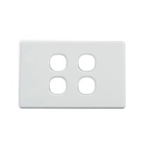 4C | Classic 4 Gang Switch Cover Plate | White