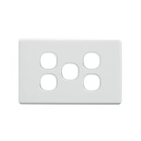4C | Classic 5 Gang Switch Cover - White