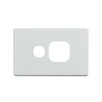 4C | Classic Single Power Point Cover Plate - White