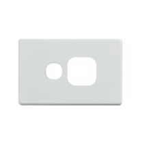 4C | Classic Single GPO Cover Plate | Horizontal | White 