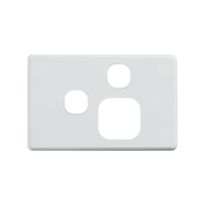 4C | Classic Single Power Point with Extra Switch Cover Plate - White