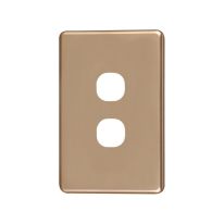 4C | Classic 2 Gang Switch Cover - Gold