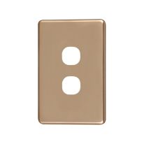 4C | Classic 2 Gang Switch Cover Plate | Gold