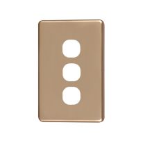 4C | Classic 3 Gang Switch Cover - Gold