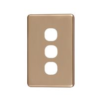 4C | Classic 3 Gang Switch Cover Plate | Gold